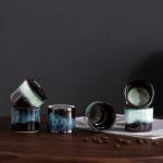 LAVINTTO Set of 6 Espresso Cups, Magic Blue