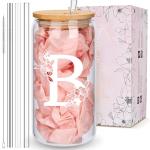 Monogrammed Tumbler with Bamboo Lid and Straw