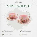 Pink Floral Tea Cup and Saucer Set of 2