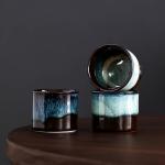 LAVINTTO Set of 6 Espresso Cups, Magic Blue