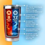 Custom Engraved 20 oz Stainless Steel Travel Mug