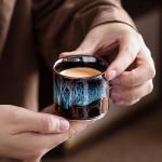 LAVINTTO Set of 6 Espresso Cups, Magic Blue