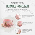 Pink Floral Tea Cup and Saucer Set of 2