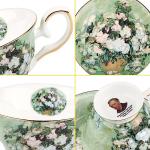 Floral Tea Cups Set with Saucer - Van Gogh Design