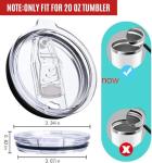 4 Pack of Spill-Proof Replacement Lids for Tumblers