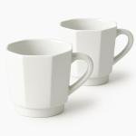 Aquinos Fish Kingdom White Ceramic Coffee Mugs, Set of 2