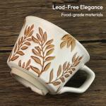 LINVIA 12 oz Unique Ceramic Coffee Mug