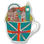 London Teacup Metal Lapel Pin for Hats and Shirts