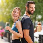 20 Oz Bamboo Lid Drinking Glasses Set