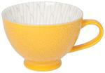Yellow Textured Latte Mug - 14 oz