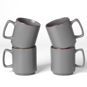 Famiware Nebula Dark Gray Coffee Mugs Set of 4