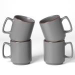 Famiware Nebula Dark Gray Coffee Mugs Set of 4