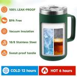 Zynkify 22oz Insulated Travel Coffee Mug