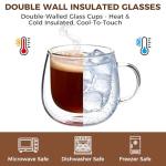 Insulated Double Wall Latte Glasses Set of 4