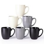 AmorArc Set of 6 Large Ceramic Coffee Mugs
