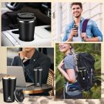 Insulated Travel Coffee Mug with Flip Lid - Black