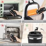 Insulated Travel Coffee Mug with Flip Lid - Black