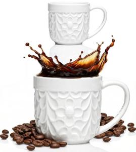 Nature-Inspired Ceramic Espresso Cups Set of 2