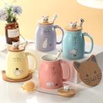 Kawaii Cat Tea Cup with Infuser and Lid