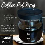Mini Mocha Coffee Pot Mug - 16 oz Fun Gift