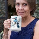 Personalized Blue Jay Bird Coffee Mug