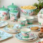 Flora Ceramic Pedestal Mugs Set of 4