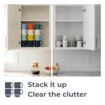 Hartorfic Coffee Mugs Set of 4 – 16 oz Porcelain Ceramic Mugs with Handle, Stackable Non-Toxic & Lead Free, Microwaveable Latte Cups for Kitchen, Tea & Cappuccino White