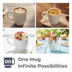 Hartorfic Coffee Mugs Set of 4 – 16 oz Porcelain Ceramic Mugs with Handle, Stackable Non-Toxic & Lead Free, Microwaveable Latte Cups for Kitchen, Tea & Cappuccino White