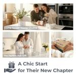 Hartorfic Coffee Mugs Set of 4 – 16 oz Porcelain Ceramic Mugs with Handle, Stackable Non-Toxic & Lead Free, Microwaveable Latte Cups for Kitchen, Tea & Cappuccino White