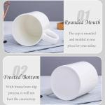 CRUMANCY Sublimation Mugs, Ceramic Coffee Mug, 11oz White Coffee Mug, with Packing Box, Machine Washable, Lightweight Bright Porcelain Tea Cups with Handle, Classic Ceramic Coffee Cups for Tea