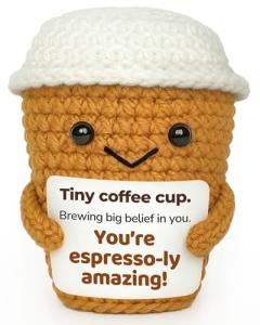 Krinisou Coffee Gifts for Women Coffee Lovers, Positive Animals Espresso Themed Brithday Presents, Office Desk Decor Inspirational Motivational Encouragement Gift