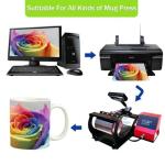 CRUMANCY Sublimation Mugs, Ceramic Coffee Mug, 11oz White Coffee Mug, with Packing Box, Machine Washable, Lightweight Bright Porcelain Tea Cups with Handle, Classic Ceramic Coffee Cups for Tea