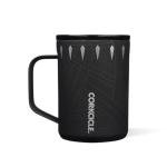 Corkcicle Classic Coffee Mug - Triple Insulated Stainless Steel for Travel - Shatter-Proof Lid - Keeps Drink Hot Over 3 Hours - Holiday Mug Gift - Great for Gifting Warmth - 16 oz - Black Panther
