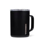 Corkcicle Classic Coffee Mug - Triple Insulated Stainless Steel Travel Mug - Shatter-Proof Lid - Easy Grip - Keeps Drink Hot Over 3 Hours - Holiday Mug Gift - Great for Gifting Warmth - 16 oz - Black