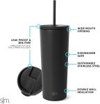 Simple Modern Insulated Tumbler with Lid and Straw | Iced Coffee Cup Reusable Stainless Steel Water Bottle Travel Mug | Gifts for Women Men Her Him | Classic Collection | 24oz | Mystic Moon