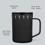 Corkcicle Classic Coffee Mug - Triple Insulated Stainless Steel for Travel - Shatter-Proof Lid - Keeps Drink Hot Over 3 Hours - Holiday Mug Gift - Great for Gifting Warmth - 16 oz - Black Panther