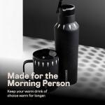 Corkcicle Classic Coffee Mug - Triple Insulated Stainless Steel for Travel - Shatter-Proof Lid - Keeps Drink Hot Over 3 Hours - Holiday Mug Gift - Great for Gifting Warmth - 16 oz - Black Panther