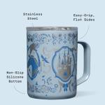 Corkcicle Classic Coffee Mug - Triple Insulated Stainless Steel for Travel - Shatter-Proof Lid - Keeps Drink Hot Over 3 Hours - Holiday Mug Gift - 16 oz - Princess Cinderella