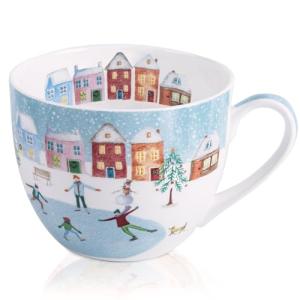 Christmas Skating Mug - 20 oz Winter Coffee Cup