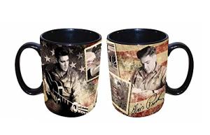 Elvis Presley 16 Oz Mug with American Flag