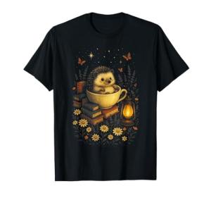 Hedgehog in Teacup Cottagecore Aesthetic Tee
