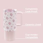 Wildrose Ceramic-Lined Insulated Travel Coffee Mug