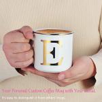 Personalized Monogram Coffee Mug with Golden Initial