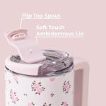 Wildrose Ceramic-Lined Insulated Travel Coffee Mug