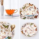 Butterfly Fine Bone China Coffee Mug and Saucer