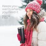 SIPX™ 22 oz Insulated Travel Mug - Black