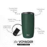 Modern Insulated Travel Mug with Flip Lid - 16oz