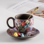 Handmade Ceramic Tea Cup and Saucer Set