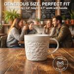 Set of 4 Nature-Inspired 16 Oz Ceramic Mugs