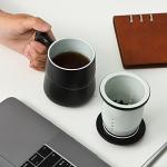 Retro Ceramic Tea Cup with Infuser and Lid